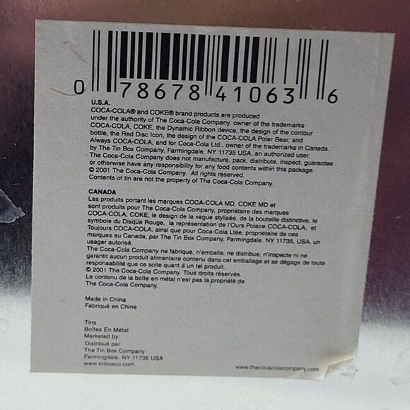 Vintage Coca-Cola Santa Clause Metal Tin Box Collectible Holiday Container 2001 - Picture 5 of 8